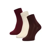 Kratke nogavice Nine West CEO_BR_NW_25082_Z_AW26 (3 PACK) Bordo rdeča