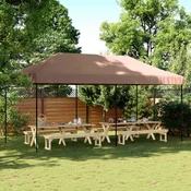 Šator za zabave Smeda 292 x 580 x 315 cm Oxford tkanina