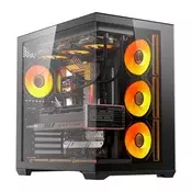darkFlash Računalniško ohišje DarkFlash C280 (črno) + 7 ventilatorjev