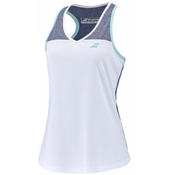 Majica kratkih rukava za djevojcice Babolat Play Tank Top Girl - white/blue heather