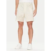 BOSS Kratke hlače iz tkanine C-Karlos 50538839 Écru Regular Fit