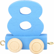 Vagon lesene tirnice - barvne številke - številka 8