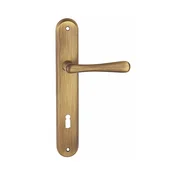 Vratno okovje TWIN ELEGANT BA 1220 (ABR), gonilka desno/krogla, Odprtina za cilindrični vložek PZ, Twin ABR (patinirana medenina), 90 mm