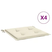 Jastuci za vrtne stolice 4 kom krem 50x50x4 cm tkanina Oxford