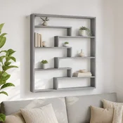 vidaXL Stenska polica Siva Sonoma 103 x 17 x 102 cm Inženirski les