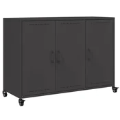 Vidaxl Komoda črna 100,5x39x72 cm jeklo