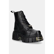 New Rock delovni čevlji ženski usnjeni CRUST NEGRO, TOWER NEGRO ORO VIEJO
