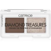 Catrice Diamond Treasures duo senčila za oči odtenek 01 Hazel Spark 2.8 g