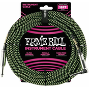 Ernie Ball 18 Braided Straight Angle Black/Green