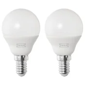 SOLHETTA LED žarnica E14 470 lumnov, okrogla mlečno bela
