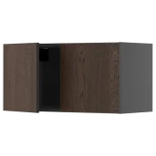 METOD Zidni ormaric i 2 vrata, Crnosiva/Sinarp smeda, 80x40 cm