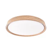 LED stenska svetilka ILVI, okrogla 30 W, zatemnitev + CCT, lesena
