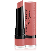 BOURJOIS Paris Rouge Velvet The Lipstick šminka z mat učinkom 2,4 g odtenek 02 Flaming´rose