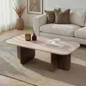 HANAH HOME Sto za dnevnu sobu Akira Travertine Venezia Walnut