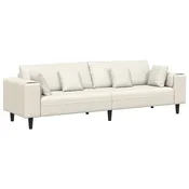 Vidaxl Kavč krema 250 x 77 x 76 cm Žamet