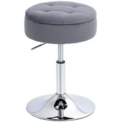 Homestar Bar stol vrtljiv nastavljiv s shranjevanjem 39x39x65 cm siva