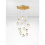 ALICIA LED LUSTER 12X ZLATNA 60W IP20 3000K TRIAC DIMABILNA NL9124125