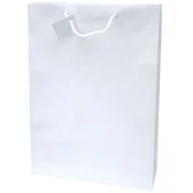 PIGO Vrečka darilna 330x457x102 platificirana mat - bela