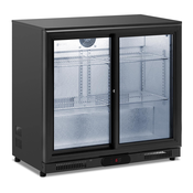 NEW Hladilnik za pijačo 2x drsna vrata jeklena omara 2-10C 208L