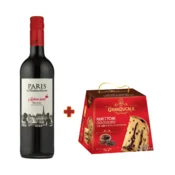 PARIS SEDUCTION Smooth & sweet Paris Seduction crveno vino 0,75l i GRAN DUCALE Panettone Cokolada 750g