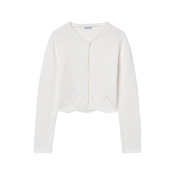 Mayoral Pletena jopica 6354 Bela Regular Fit