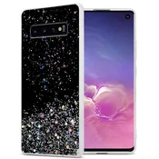 Cadorabo Cadorabo Case, združljiv s Samsungom v črni barvi z bleščicami - zaščitni pokrov iz fleksibilnega silikona TPU s penečimi bleščicami, (20571457)