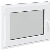 Vidaxl Okno za klet RISOR 80 x 50 cm PVC in steklo Antracit