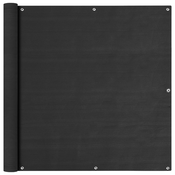 Den Balkonsko platno antracitno 120x600 cm HDPE