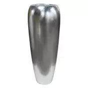 Visok okrasni lonec Elio 87 x 38 cm srebrne barve fiberglass - srebrna - 76 do 100 cm - Fiberglass - Notranji okrasni lonci - 31 do 50 cm