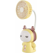Dardanar Risani prenosni ventilator z nočno lučko, zložljiv majhen zložljiv ventilator z baterijskim napajanjem USB, (21198532)