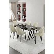 Hanah Home Trpezarijski set, 7 komada, Svetlozeleni