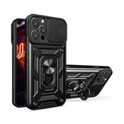 MaxMobile maskica za iPhone 17 Pro Max/18 Pro Max ANTI-SHOCK WITH RING II crna