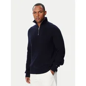 Tommy Hilfiger Pulover Fisherman MW0MW42531 Mornarsko modra Regular Fit