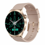 Smart Plus DT4 Mate 1,5-palčni HD okrogli zaslon na dotik NFC Compass Smartwatch - športne ure, funkcija Bluetooth Call - pametne ure za moške in ženske Gold