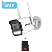 KJB Zunanja nadzorna kamera 4K z zaznavanjem oseb 5 MP/kartica TF 32 GB/EU-vtič