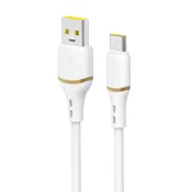 DUDAO Silikonski kabel USB-A - USB-C 5A 1m - bel