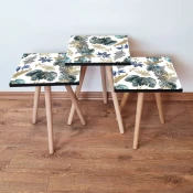 Hanah Home Set klub stočića 3Shp337, 3 komada, Crvena
