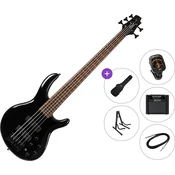 Cort C5 Deluxe Premium SET Black 5 žicana bas gitara