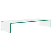 Vidaxl Stojalo za TV/ekran stekleno prozorno 80x30x13 cm