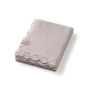 BabyOno Pletena bambus odeja z volanom 75x100 cm, bež
