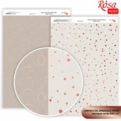 Papirji za scrapbooking Drops A4 - bakrene pike