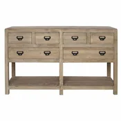Casa Padrino Country Style Solid Wood Sideboard with 6 Drawers Natural 150 cm