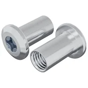 Vidaxl Zaklepna matica 2 szt. Nikljeva M6 x 15 mm Jeklo