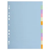 Indeks, karton, A4, 12-delni, EXACOMPTA, pastelne barve