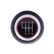 888 CAR ACCESSORIES Audi ručica menjača 6 brzina sa crvenim krugom kožna