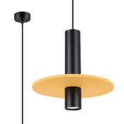 Sollux SL.1883 - Luster na sajli PELTA 1xGU10/10W/230V crna/žuta