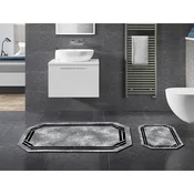 Lessentiel Maison Set 2 prostirke za kupatilo Sivo-Crni