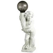 Casa Padrino Art Nouveau garden lamp sculpture white/black H. 112 cm