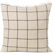 ferm LIVING Blazina CALM 50 x 50 cm, bež, bombaž/lan, čvrsta LIVING