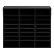 VEVOR Organizator za literaturo 24 predelkov 737x305x62 cm Črn
